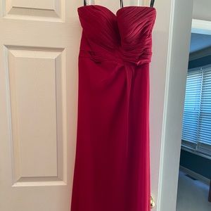 Brides Maid Dress size 8. Dark red